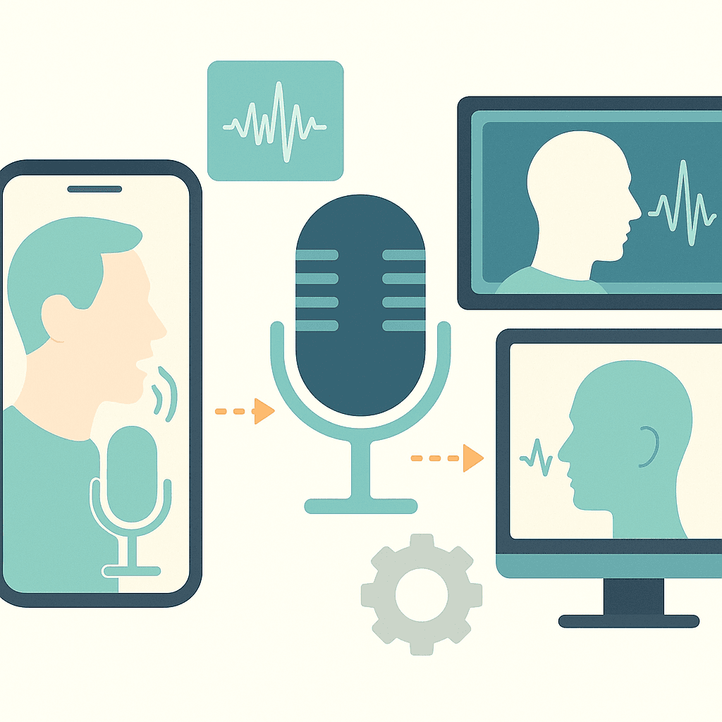Voice cloning process illustration